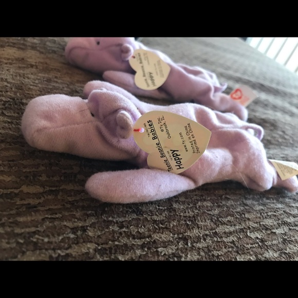 2-collector beanie babies- Happy the Hippo - Picture 3 of 5